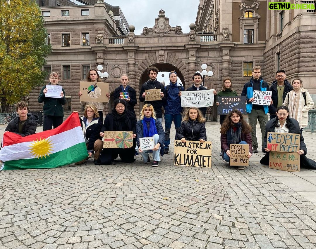 Greta Thunberg Instagram - School strike week 221. #FridaysForFuture #ClimateStrike #PeopleNotProfit