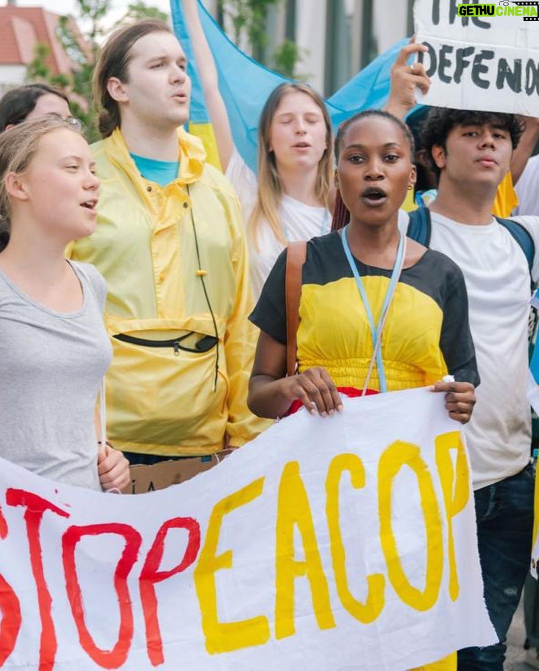 Greta Thunberg Instagram - Only a week ago I was in Paris at the shareholder meeting of the French Oil company total to let them know they need to stop EACOP because youth from around the world are watching their actions, not their words. Their words are meaningless. This week we bring the same message to the biggest German bank behind Total, Postbank and its mother company Deutsche Bank. The headquarter of Postbank is in Bonn, just 900 meters away from the UN conference center where diplomats forge initiatives to stop the climate crisis from escalating. The distance from those who finance the burning of fossil fuels, the destructions of lives and livelihoods, of future and present and those who try to stop the worst from happening could not be bigger. And yet they are only a walk in the park away. We ask a simple question: How do we expect the world to stop digging up new gas and oil if not even the French oil company is ending exploration of new fossil fuels? Another question, how do we expect the UN conference to agree on a full fossil fuel phase out if extraction is still being financed? We demand two simple steps: Stop Total from building most symbolic pipeline in the world - EACOP in Uganda and Tanzania. And end all new oil and gas exploration around the world, in line with the @IEA Net Zero scenario and @fbirol call for: "no new oil and gas". Pics: @mariejacquemn Bonn, Germany