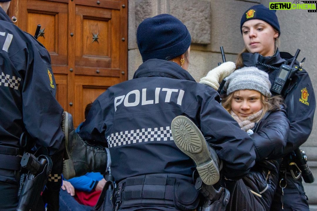 Greta Thunberg Instagram - We have now closed 10 ministries in Oslo! The police have removed us from multiple ministries the last three days, but we are back! If you want to support us you can: - Donate money to Natur og Ungdoms fundraiser to help organize the demonstrations and to help cover the fines that the demonstrators has gotten the last few days - Spread information about the ongoing human rights violation in Norway - Sign the petition @amnesty_norge has made to remove the windmills at Fosen Foto nr 7-8: Thor Due