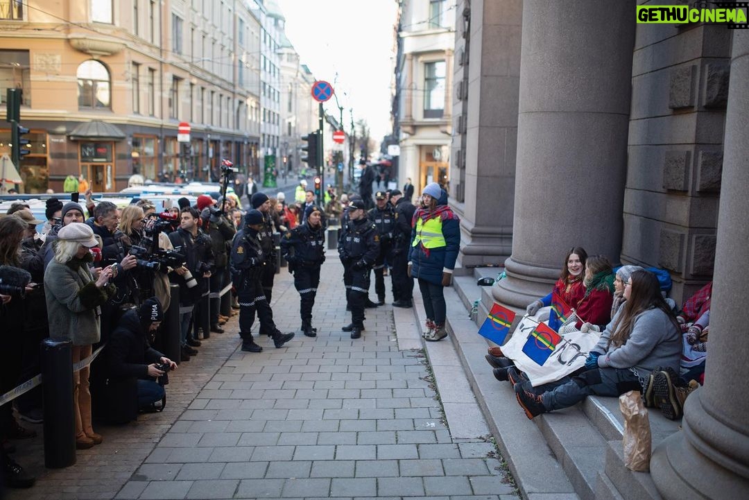 Greta Thunberg Instagram - We have now closed 10 ministries in Oslo! The police have removed us from multiple ministries the last three days, but we are back! If you want to support us you can: - Donate money to Natur og Ungdoms fundraiser to help organize the demonstrations and to help cover the fines that the demonstrators has gotten the last few days - Spread information about the ongoing human rights violation in Norway - Sign the petition @amnesty_norge has made to remove the windmills at Fosen Foto nr 7-8: Thor Due