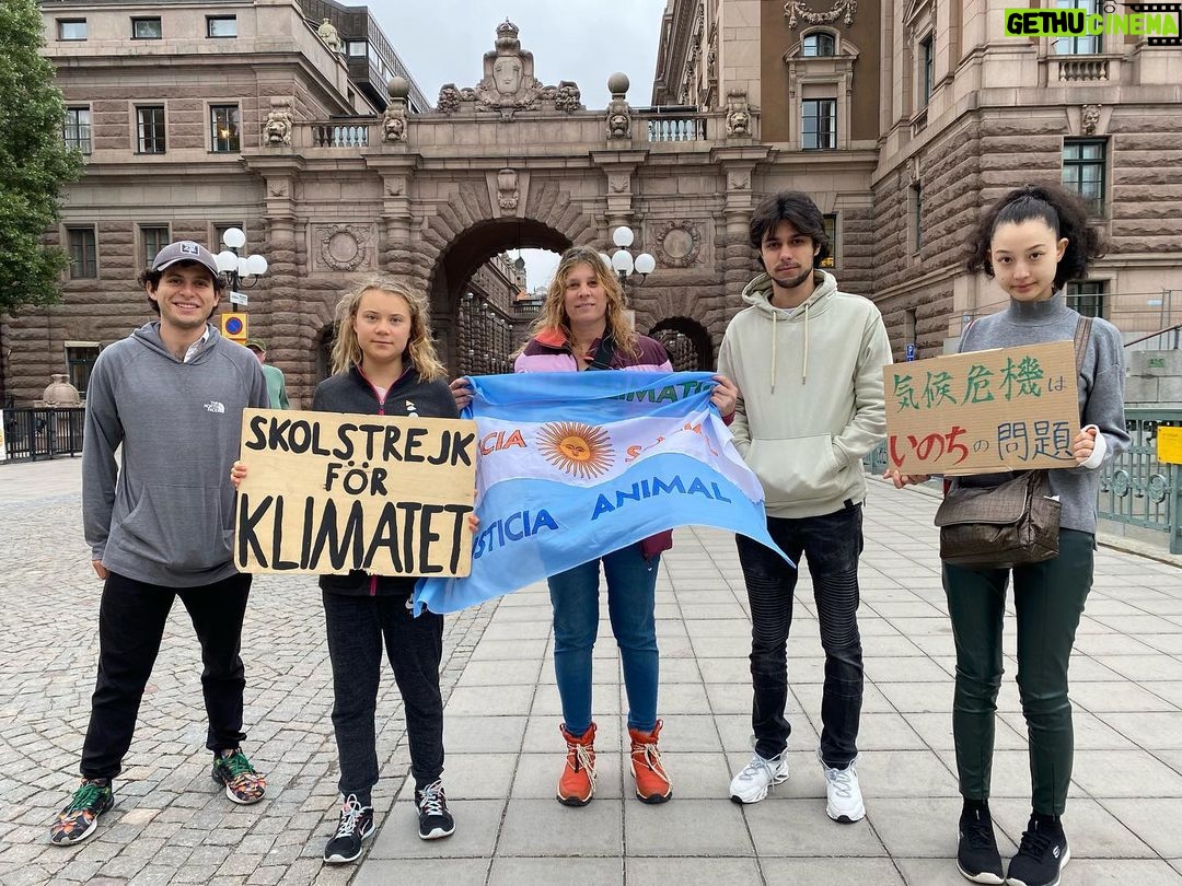 Greta Thunberg Instagram - School strike week 213. #FridaysForFuture #ClimateStrike #RöstFörRättvisa #PeopleNotProfit Parliament House, Stockholm