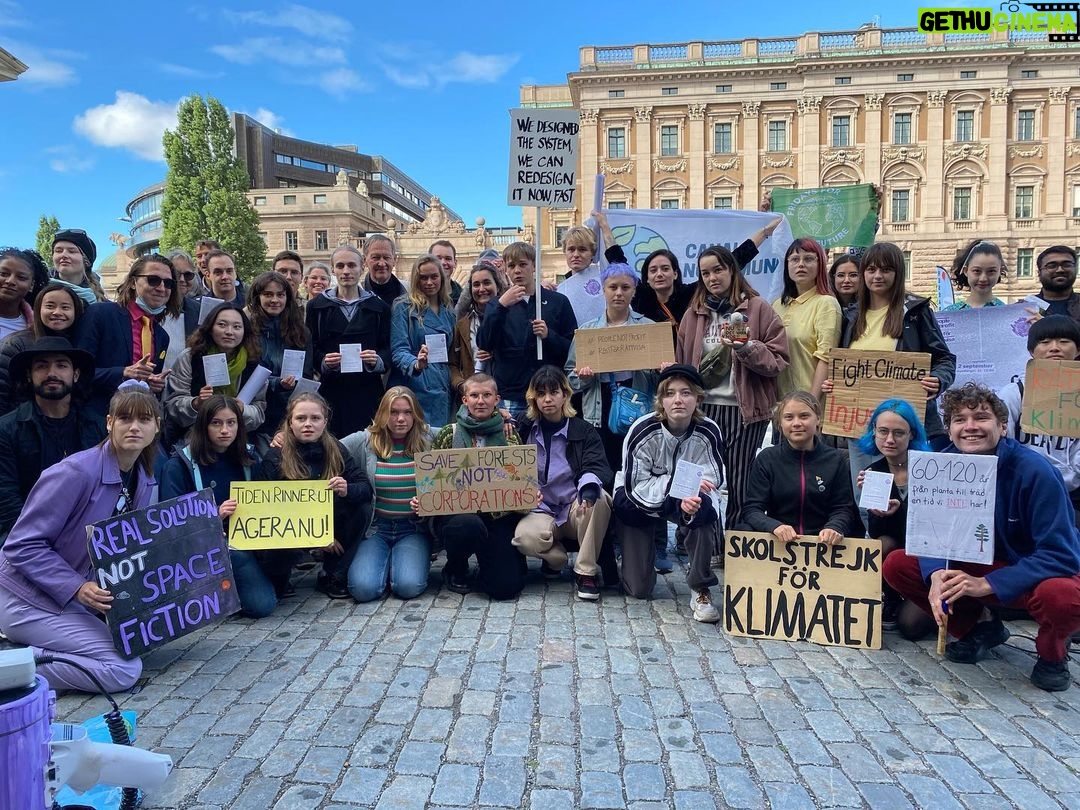 Greta Thunberg Instagram - School strike week 211. Next Friday we take it to the streets again, before the election. We meet up at Sergels Torg at 12.30. See you there! #FridaysForFuture #ClimateStrike #SchoolStrike4Climate Parliament House, Stockholm