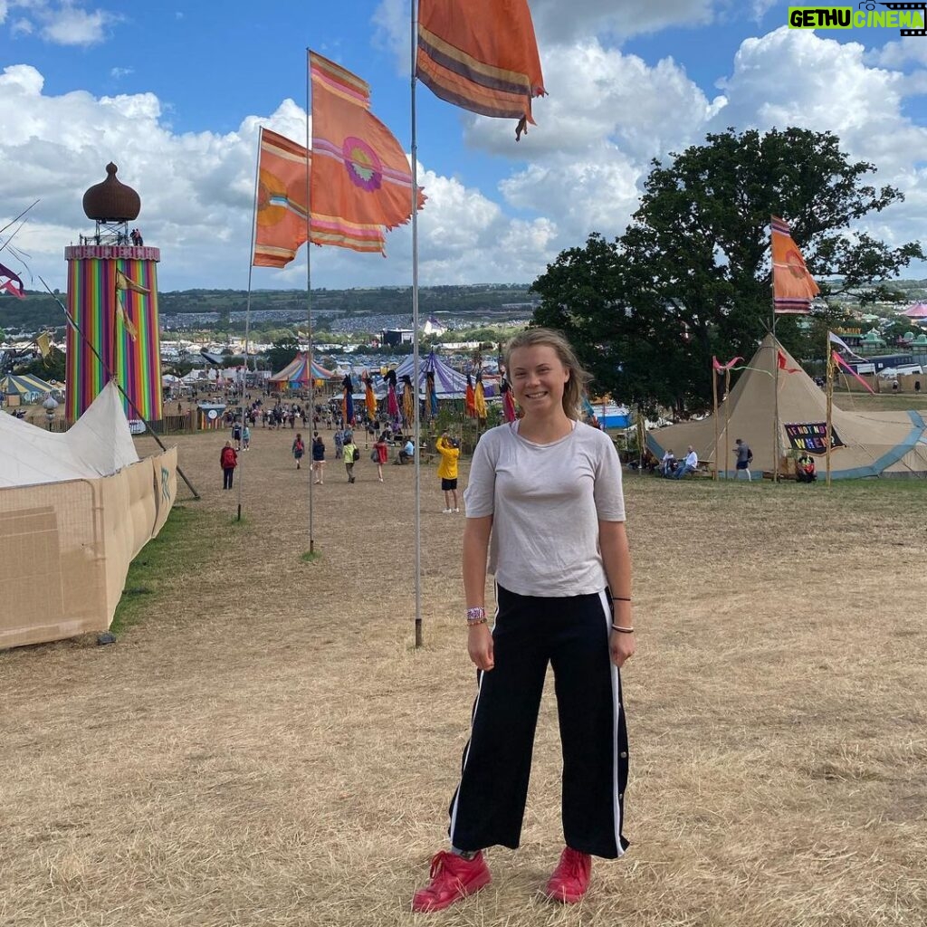 Greta Thunberg Instagram - I’m excited to announce that today I will be on the Pyramid Stage at Glastonbury 5.15pm. See you there! Glastonbury Festival