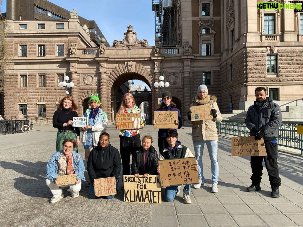 Greta Thunberg Instagram - School strike week 193. #FridaysForFuture #ClimateStrike #PeopleNotProfit #SchoolStrike4Climate Parliament House, Stockholm
