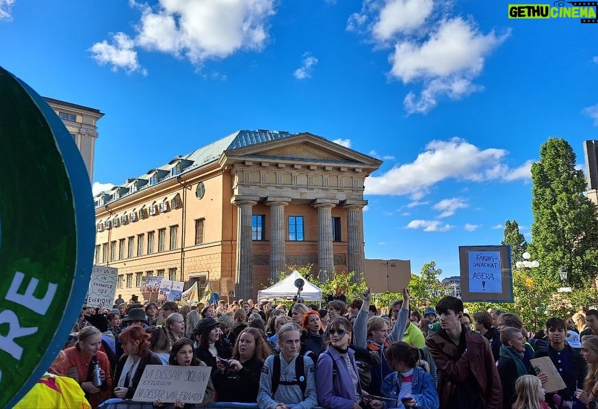 Greta Thunberg Instagram - School strike week 212. #FridaysForFuture #ClimateStrike #RöstFörRättvisa #PeopleNotProfit Parliament House, Stockholm