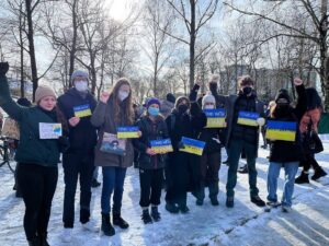 Greta Thunberg Instagram - Outside the Russian embassy right now. #StandWithUkraine