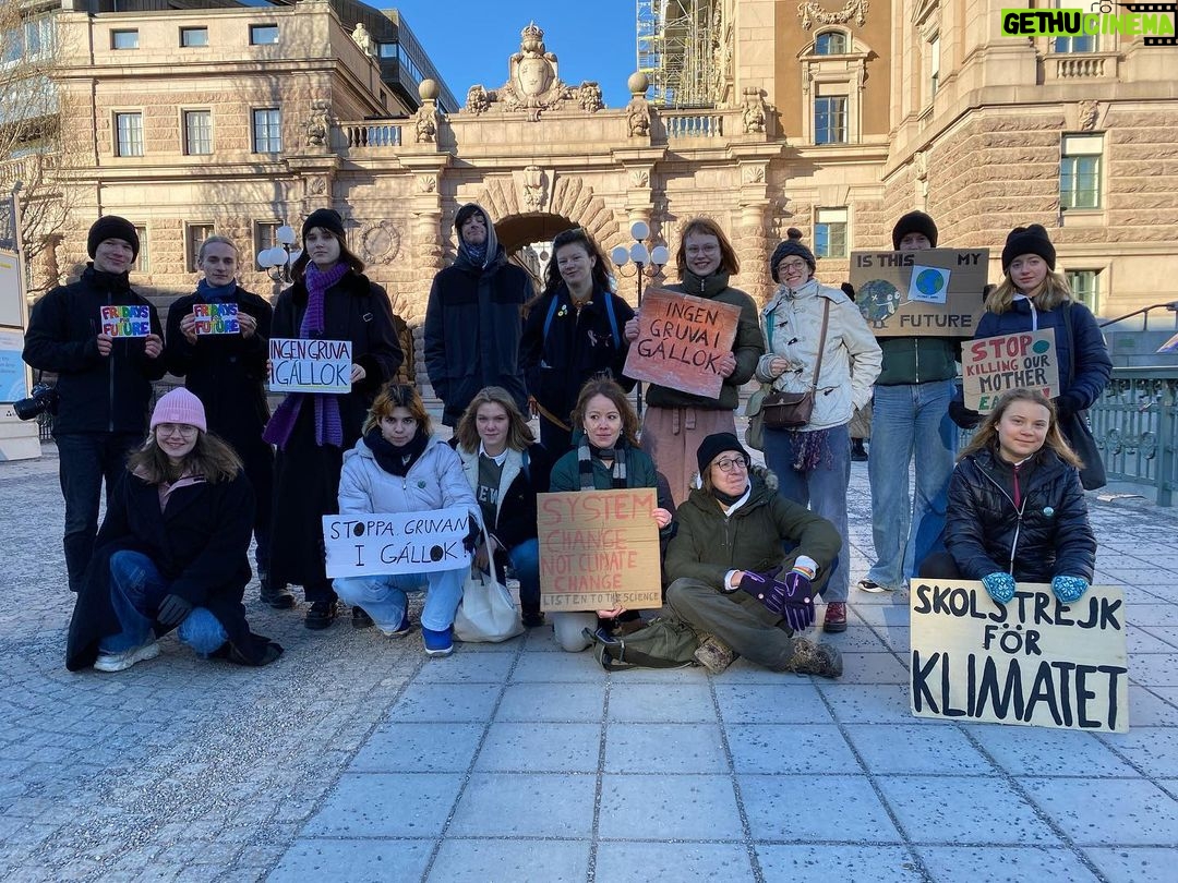 Greta Thunberg Instagram - School strike week 183. #FridaysForFuture #ClimateStrike #PeopleNotProfit Parliament House, Stockholm