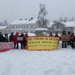 Greta Thunberg Instagram - School strike week 181, in Jokkmokk to protest against the proposed mine in Gállok, on indigenous land. This mine would be catastrophic for the climate, environment and indigenous rights. The Swedish government must end the colonisation of Sápmi! Sign the petition in my bio to show your support!#FridaysForFuture #ClimateStrike #PeopleNotProfit #NoMineInGállok #StandWithSápmi
