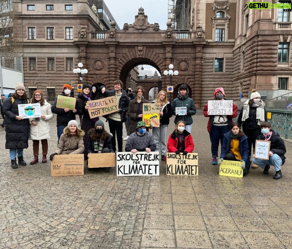 Greta Thunberg Instagram - School strike week 176. The climate crisis doesn’t go on holiday, so neither will we. #FridaysForFuture #ClimateStrike #UprootTheSystem Parliament House, Stockholm