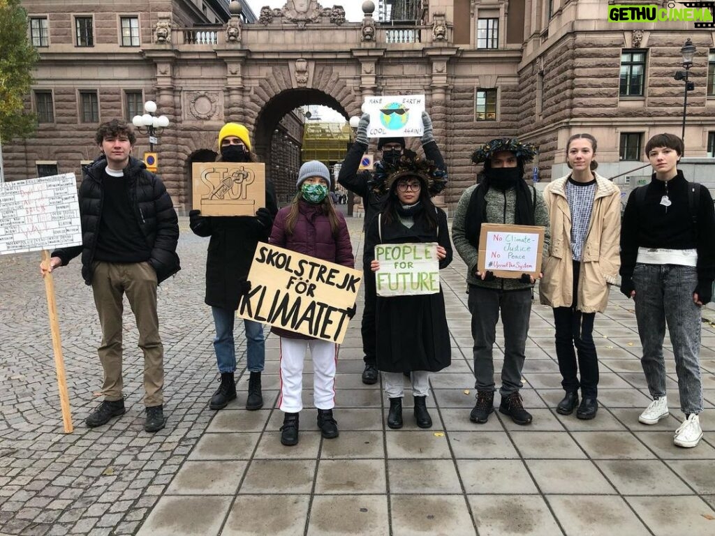 Greta Thunberg Instagram - School strike week 170. #FridaysForFuture #ClimateStrike #UprootTheSystem Parliament House, Stockholm