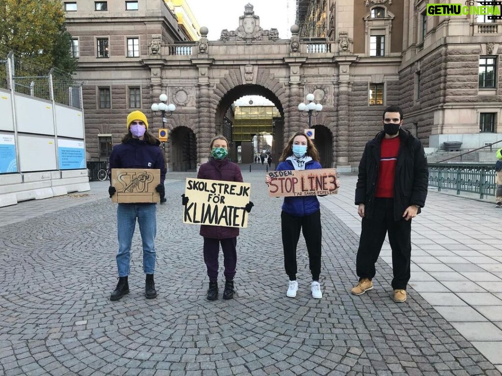 Greta Thunberg Instagram - School strike week 169. #FridaysForFuture #ClimateStrike #UprootTheSystem Parliament House, Stockholm
