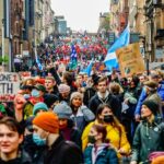 Greta Thunberg Instagram - Today hundreds of thousands all over the world marched for the climate - including over 100 000 in Glasgow - sending a clear signal to people in power at #COP26 to protect people and planet. Our so-called “leaders” aren’t leading - THIS is what leadership looks like! #UprootTheSystem 📸: Oliver Kornblihtt Glasgow, United Kingdom