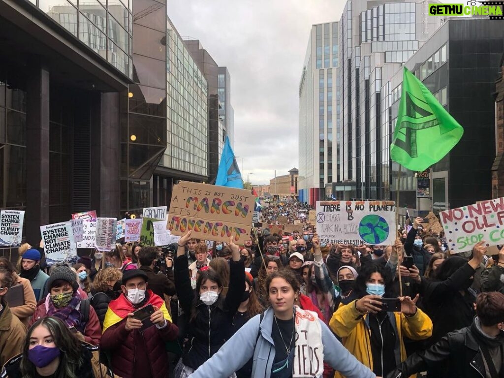 Greta Thunberg Instagram - School strike week 168, in Glasgow outside the #COP26 ! #FridaysForFuture #UprootTheSystem #ClimateStrike Glasgow, United Kingdom