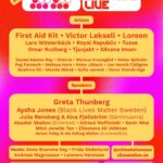 Greta Thunberg Instagram - First Aid Kit, Victor Leksell, Loreen, Lars Winnerbäck, Royal Republic, Tusse, Omar Rudberg, Melissa Horn, Tjuvjakt och Silvana Imam är bland artisterna som spelar på Climate Live i Kungsträdgården i lördag! Dessutom blir det tal av mig, Aysha Jones, Julia Rensberg, Alva Fjellström, och många fler. Konserten sker i Kungsträdgården kl 18:00 på lördag den 16/10 och är helt gratis och biljettfri. Du kan också se den online på @aftonbladet och @dagens_nyheter vid samma tid. #CanYouHearUsYet #ClimateLive2021 Följ @climateliveswe för med info! Stockholm, Sweden