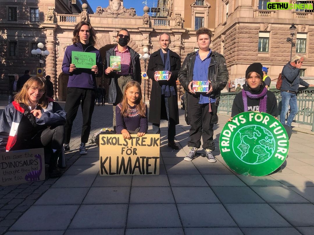 Greta Thunberg Instagram - School strike week 164. #climatestrike #fridaysforfuture #schoolstrike4climate Parliament House, Stockholm