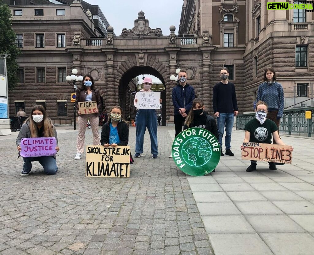 Greta Thunberg Instagram - School strike week 160. #climatestrike #fridaysforfuture #schoolstrike4climate Parliament House, Stockholm
