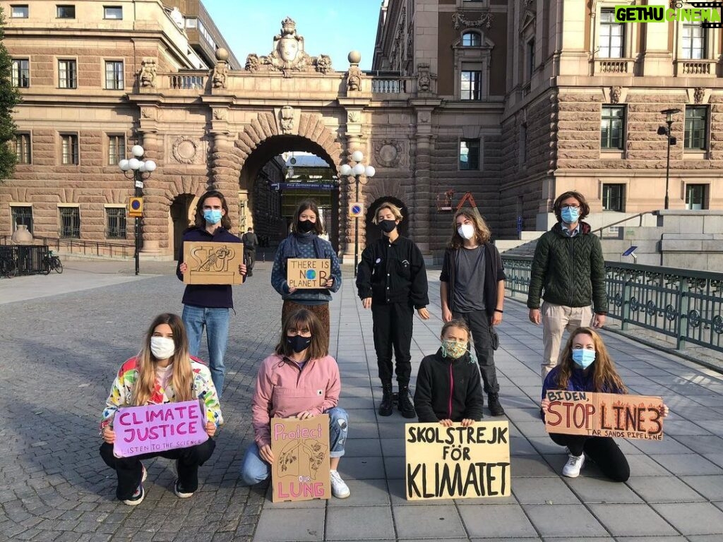 Greta Thunberg Instagram - School strike week 159. #climatestrike #fridaysforfuture #schoolstrike4climate Parliament House, Stockholm