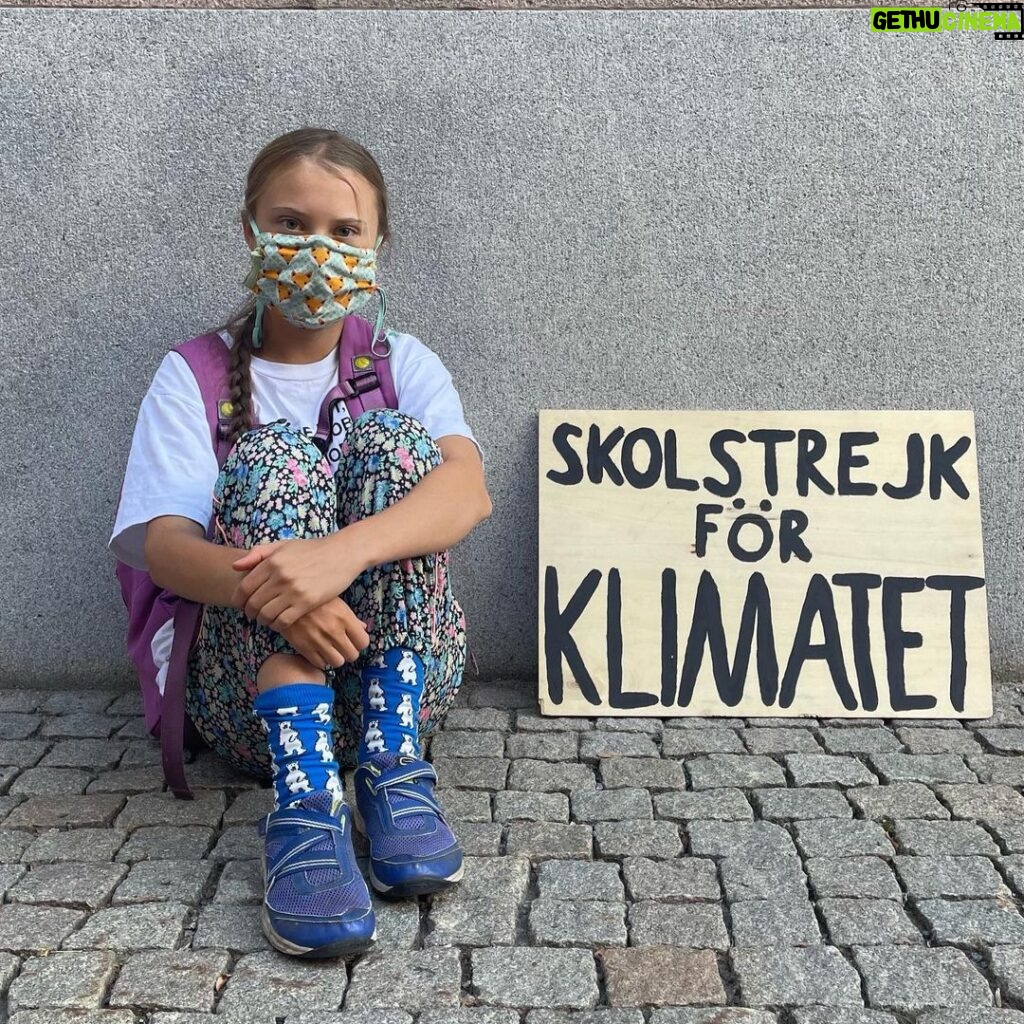 Greta Thunberg Instagram - ”We kids most often don’t do what you tell us to do. We do as you do. And since you grown-ups don’t give a damn about my future, I won’t either. My name is Greta and I’m in ninth grade. And I am school striking for the climate until election day.” This is what I wrote exactly 3 years ago - August 20th 2018 - during the first day of the school strike. 3 years later I am still here, but alongside millions from all over the world. Since the first school strike the world has emitted over 120 billion tonnes of CO2. The changes necessary are still nowhere in sight. The climate crisis has still never once been treated as a crisis. But people are waking up and demanding climate justice. And we will always continue the fight for our future and present. We simply have no other choice. #FridaysForFuture Parliament House, Stockholm