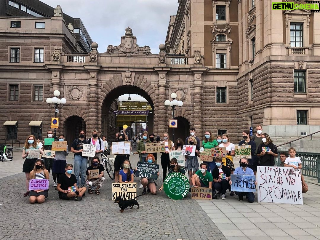 Greta Thunberg Instagram - School strike week 156. Even though it’s summer holiday we keep on protesting on Fridays. #MindTheGap #climatestrikeonline #fridaysforfuture #FaceTheClimateEmergency Parliament House, Stockholm