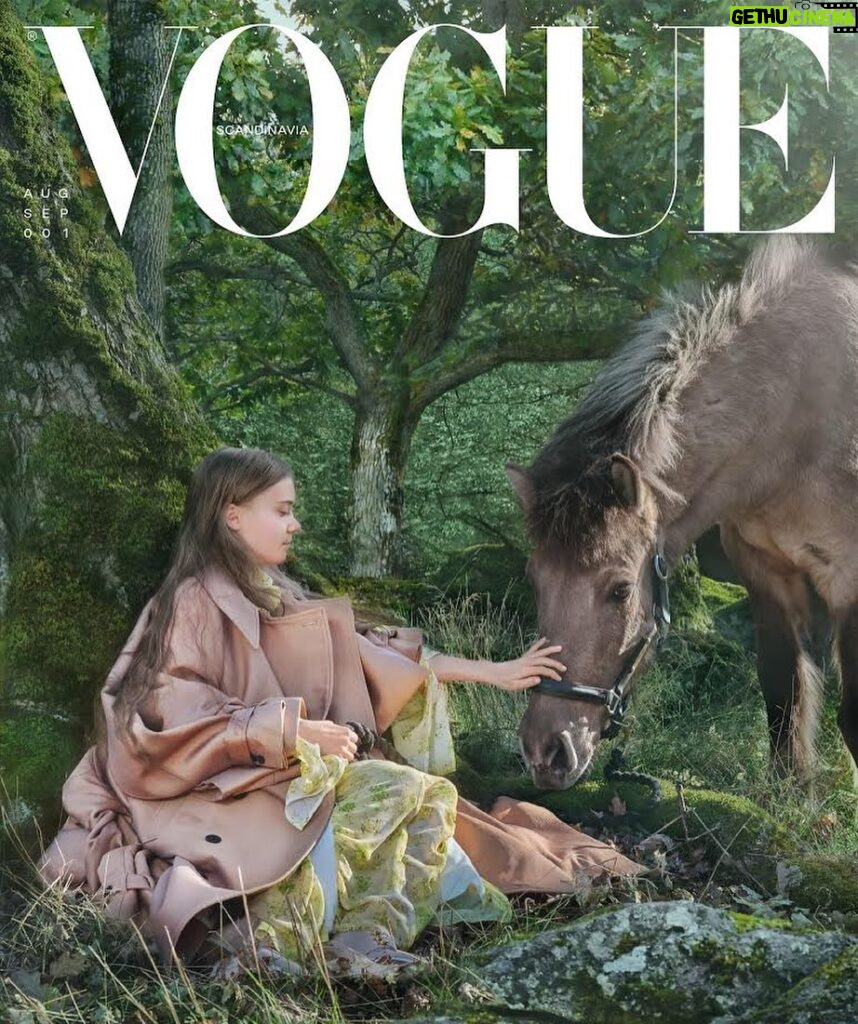 Greta Thunberg Instagram - Interview in Vogue Scandinavia, link in bio. The fashion industry is a huge contributor to the climate-and ecological emergency, not to mention its impact on the countless workers and communities who are being exploited around the world in order for some to enjoy fast fashion that many treat as disposables. Many are making it look as if the fashion industry are starting to take responsibility, by spending fantasy amounts on campaigns where they portray themselves as ”sustainable”, ”ethical”, ”green”, ”climate neutral” and ”fair”. But let’s be clear: This is almost never anything but pure green washing. You cannot mass produce fashion or consume ”sustainably” as the world is shaped today. That is one of the many reasons why we will need a system change. Photo by Alexandrov Klum @alexandrovklumofficial