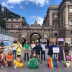 Greta Thunberg Instagram - School strike week 155, in pride colours since it’s #StockholmPride . Even though it’s summer holiday we keep on protesting on Fridays. #MindTheGap #climatestrikeonline #fridaysforfuture #FaceTheClimateEmergency Parliament House, Stockholm