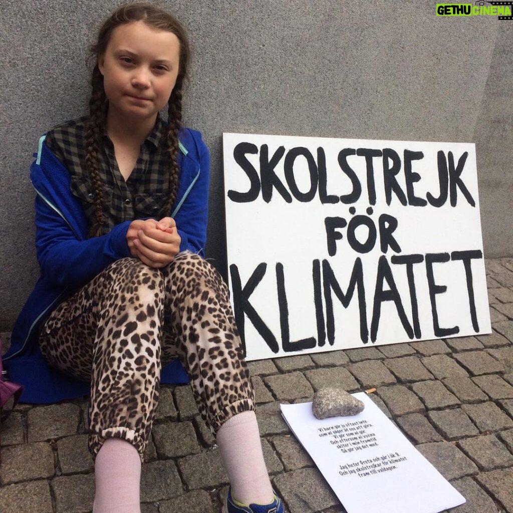 Greta Thunberg Instagram - ”We kids most often don’t do what you tell us to do. We do as you do. And since you grown-ups don’t give a damn about my future, I won’t either. My name is Greta and I’m in ninth grade. And I am school striking for the climate until election day.” This is what I wrote exactly 3 years ago - August 20th 2018 - during the first day of the school strike. 3 years later I am still here, but alongside millions from all over the world. Since the first school strike the world has emitted over 120 billion tonnes of CO2. The changes necessary are still nowhere in sight. The climate crisis has still never once been treated as a crisis. But people are waking up and demanding climate justice. And we will always continue the fight for our future and present. We simply have no other choice. #FridaysForFuture Parliament House, Stockholm