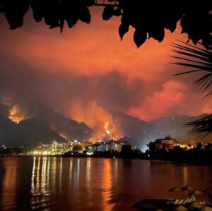 Greta Thunberg Instagram - Wildfires, floods, droughts, heatwaves and other (un)natural disasters rage all over the world.
Many now ask "What will it take for people in power to act?".

Well, it will take many things, but above all it will take: massive pressure from media and massive pressure from the public.

📸1: EPA-EFE /Mahmut Serdar Alakus
2: Getty images 
3: CNS photo/ Wolfgang Rattay, Reuters
4: Getty images