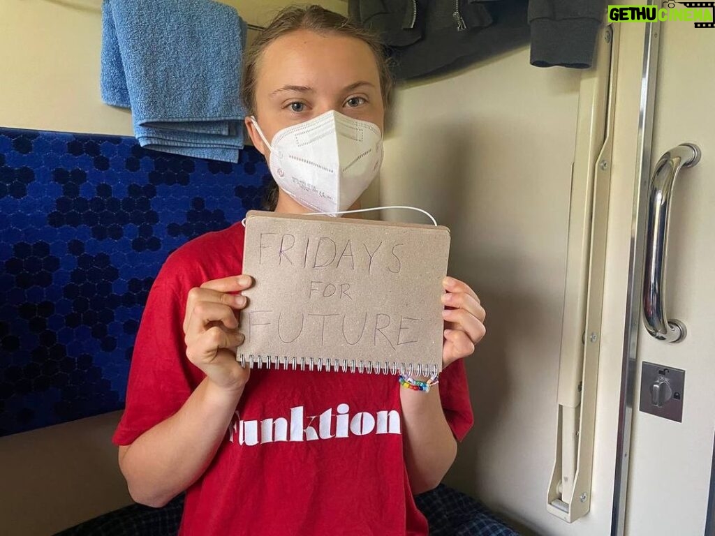 Greta Thunberg Instagram - Week 254. When you travel without flying, you often find yourself stuck on trains nonstop for several days. Today is one of those days, which means that the Friday strike this week will be from a train. #FridaysForFuture #ClimateStrike