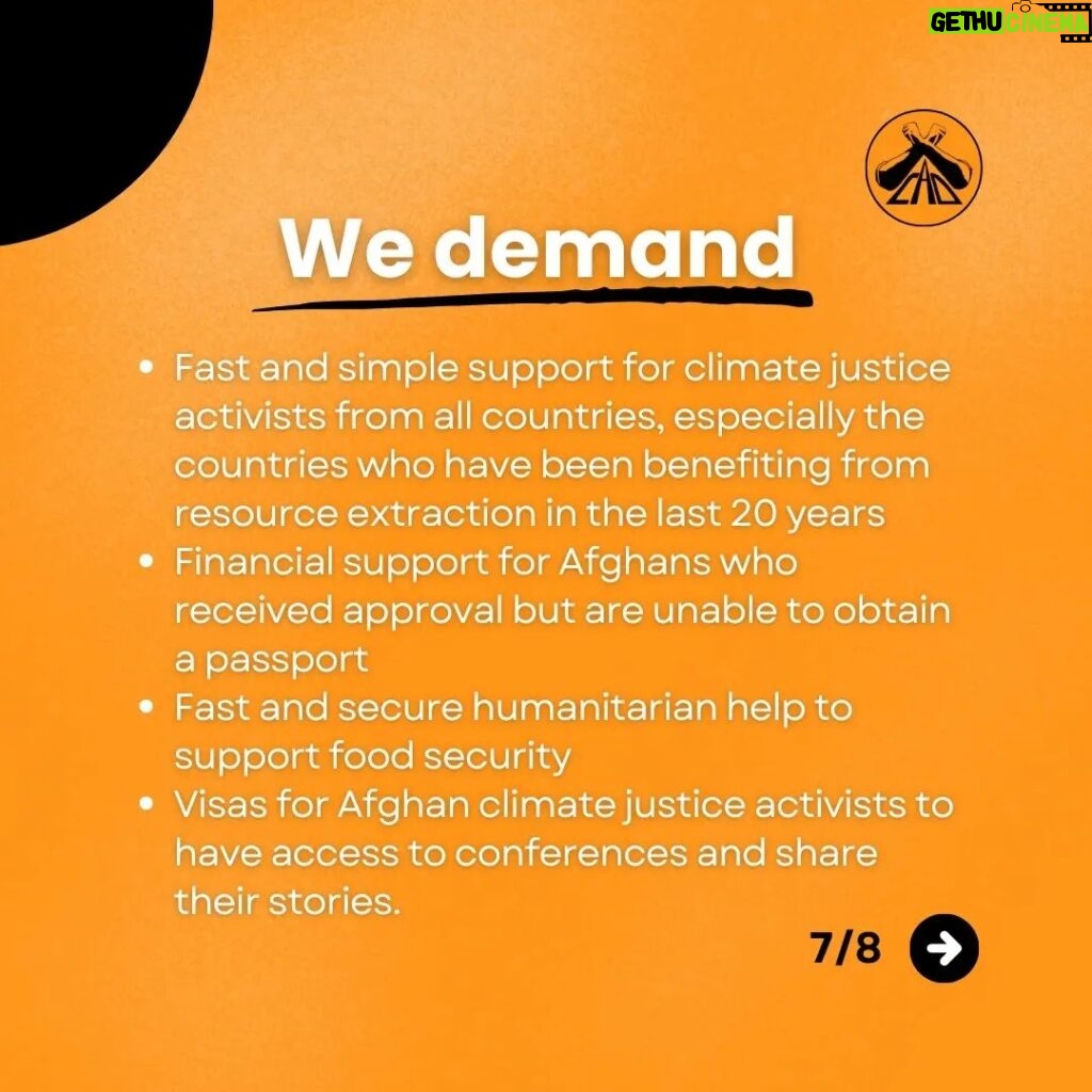 Greta Thunberg Instagram - #DontForgetAfghanistan Today marks 2 years since took over Afghanistan. Climate justice activists are still in danger, share and support! . #fridaysforfuture #afghanistan