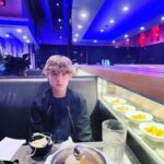 Griffin Wallace Henkel Instagram - Conveyor belt hot pot #sisters #birthday #delicious #fun #soup #happybirthday