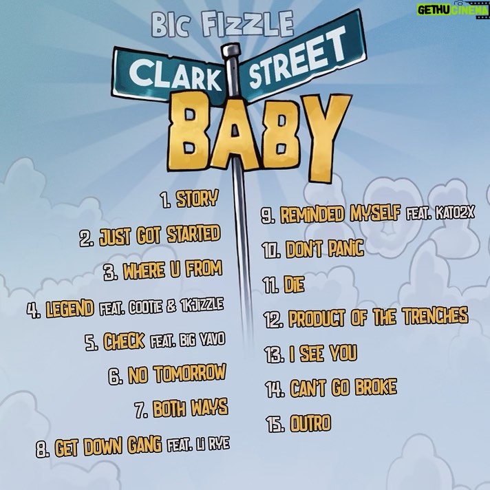 Gucci Mane Instagram - Super proud of the work that the youngest in charge @bicfizzle put into his debut tape itβs only up from here #ClarkStreetBaby out now on all platforms link in bio #1017Mafia π₯π₯π₯