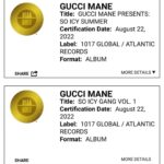 Gucci Mane Instagram - First two compilations we dropped went gold #New1017 💰💰