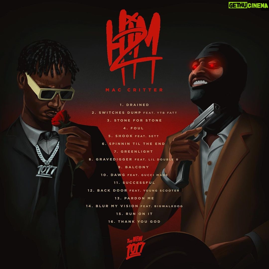 Gucci Mane Instagram - Follow my artist @mac_critter wish him a happy bday and check out his first tape it’s out now #Him2 let’s go 🥶🥶 link in bio