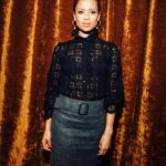 Gugu Mbatha-Raw Instagram - Paris comes to London! ✨Thank you @sezane for a joyful evening to celebrate the new flagship store in Marylebone! 🇫🇷 And for giving me a chance to start cheese and wine season with fellow Witney girl @emmajappleton 💗 Marylebone High Street