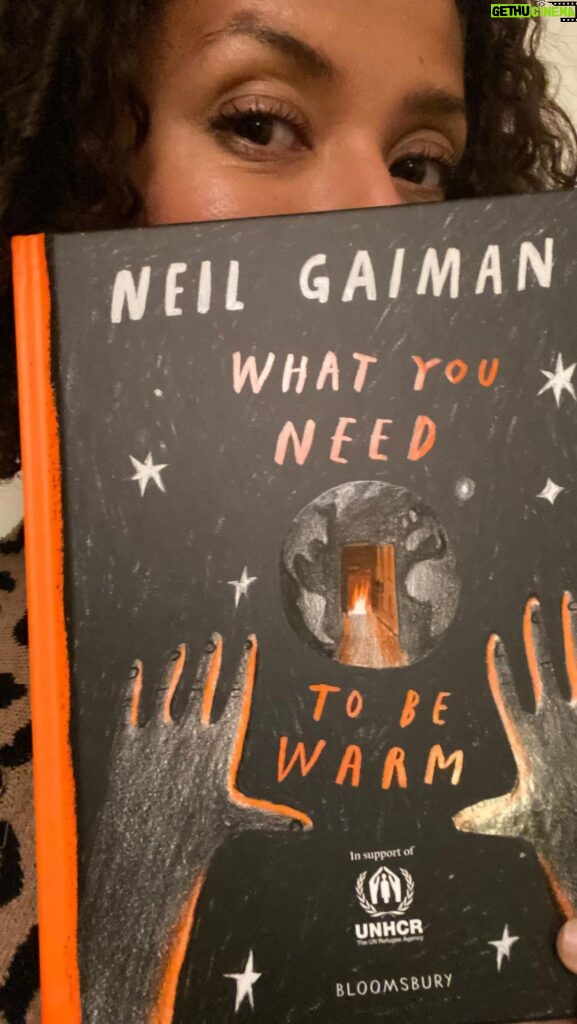 Gugu Mbatha-Raw Instagram - ✨Out today! ✨This beautiful illustrated book by Neil Gaiman in support of refugees facing extreme temperatures this winter. A poem about keeping warm when you’ve had to flee your home and a great gift for young readers to understand what it means to be a refugee. 🙏🏽 See link in bio to order your copy @refugees #whatyouneedtobewarm @bloomsburychildrens