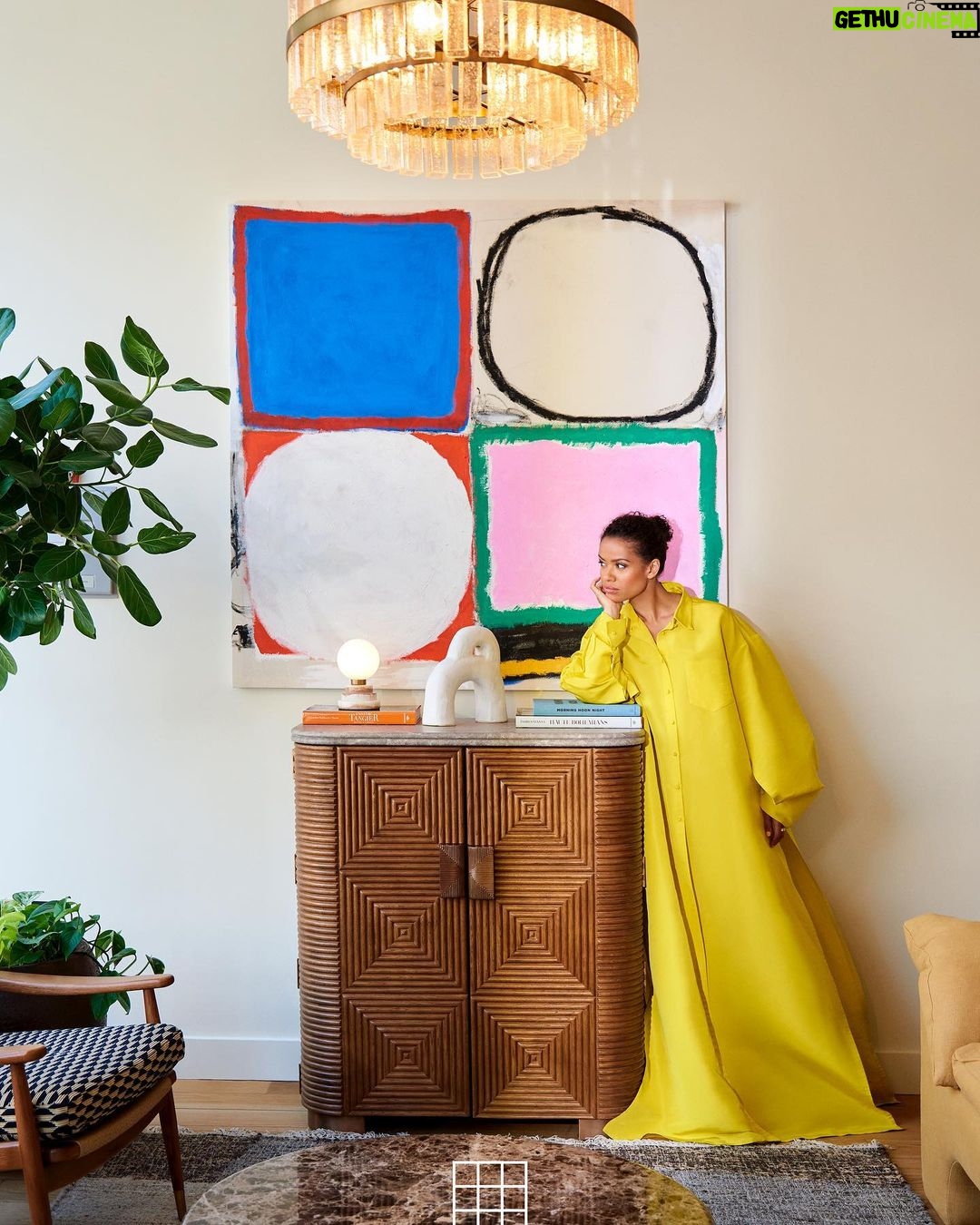 Gugu Mbatha-Raw Instagram - There’s no place like @sohohome ! 👠✨👠 Thank you @sohohouse for letting me play on the furniture at your new Studio! Also for keeping me topped up with espresso and sunflowers to beat the jet-lag!🌻 Great talking about Art and design, freedom and self-expression, “I wasn't a “pretty little girl, I had short, bobbly hair and looked like a boy until I was six. And I feel thankful in a way. I was never the kind of child who therefore had a value system based on looks. I got my validation from things I’d accomplished and enjoyed. My mum always let me express myself. When I’d take over the living room floor with my art projects, she was always very good-natured about allowing me to do that. I realise, in hindsight, that’s not the case for everyone to have that kind of freedom.” #Surface #Art #interiors #design Westbourne Grove