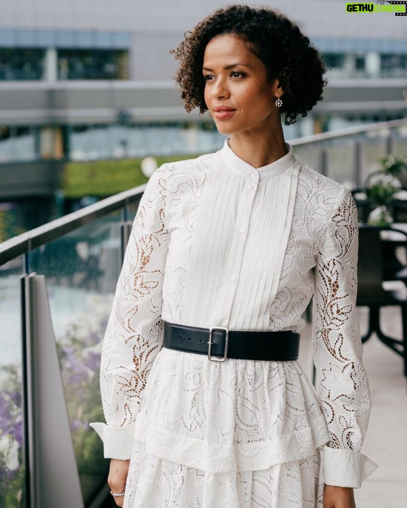 Gugu Mbatha-Raw Instagram - What a Wimbledon! 🎾 Thank you @bazaaruk and @jaguar for a wonderful day of tennis with friends! A joyful treat to remember ❤️ Special thanks @erdem for the Centre Court-worthy frock! 🎾 Wimbledon Tennis Championship