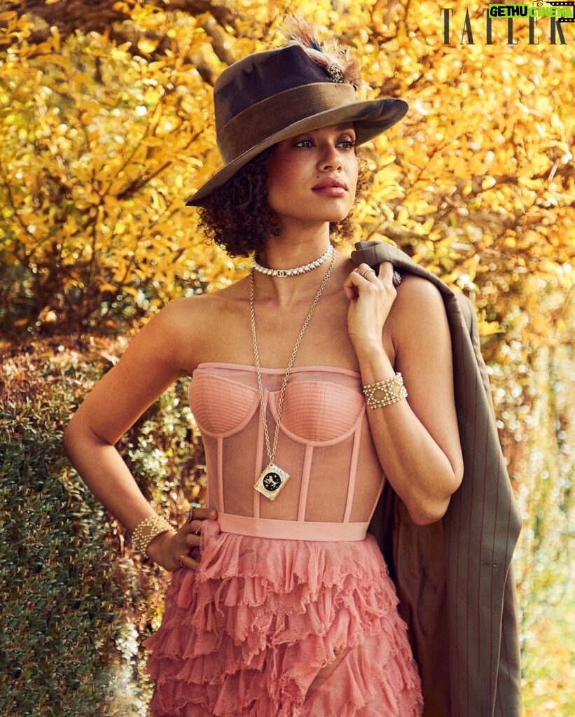 Gugu Mbatha-Raw Instagram - Eccentric? Moi? ✨ More JOY @tatlermagazine scroll through for #bts fun! 👉🏽 Adore this pink number @alexandermcqueen 💕 Felt like Alice in Wonderland AND the Mad Hatter!! Thank you to the whole team for giving us a space to play! 🫖 See link in bio to read full article. #tothineownselfbetrue #TheGirlBefore now streaming @bbciplayer Coming soon @hbomax
