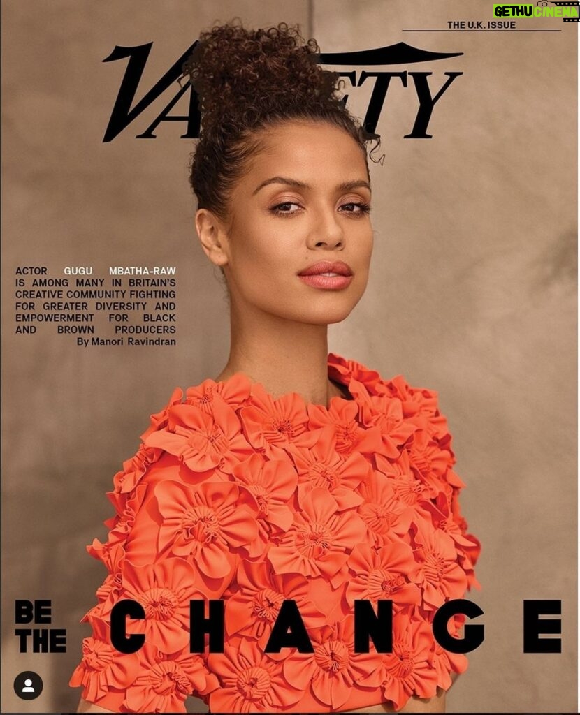Gugu Mbatha-Raw Instagram - BE THE CHANGE… ✨Thank you @variety for this cover and this article of substance. So important to reflect on the evolution of our industry and keep pushing things further! See link in bio read article and watch video conversation Variety Uncovered. Photo @marcus_mam Styling @jordan_grossman Hair @md.warren Makeup @joannasimkin
