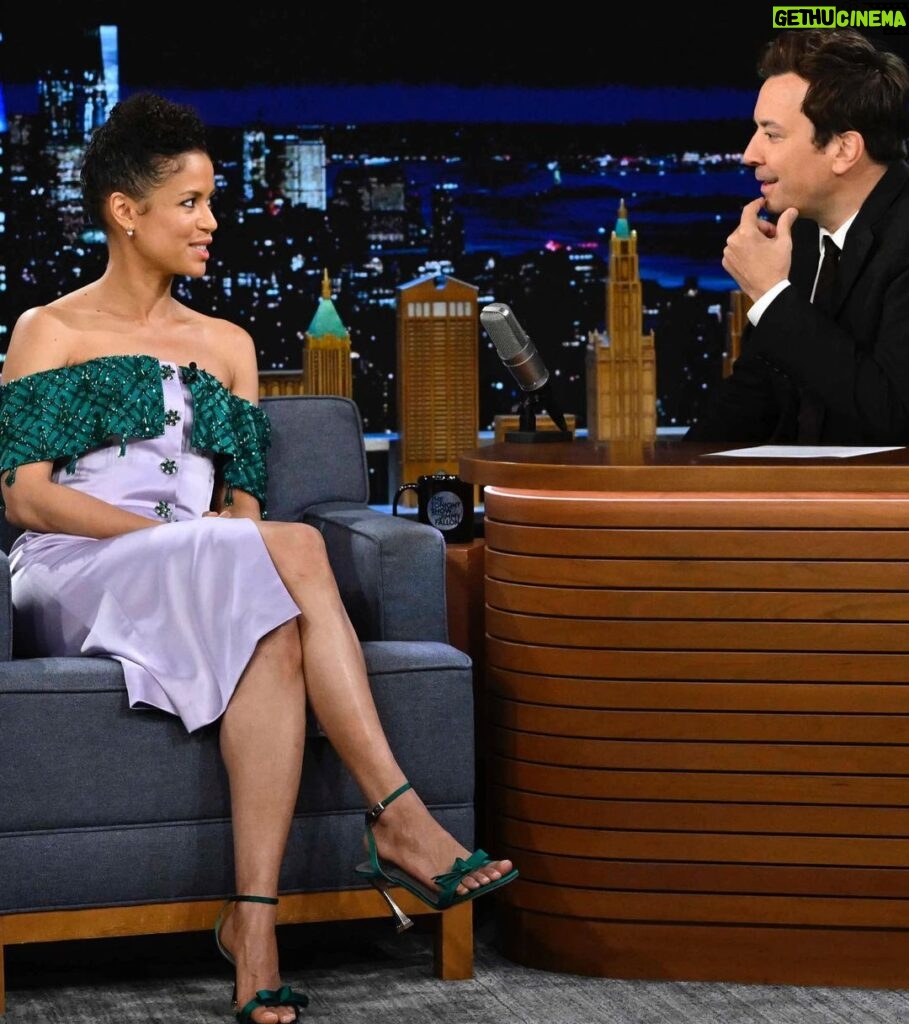 Gugu Mbatha-Raw Instagram - Thank you for having me @fallontonight 🌟 So great to talk about my new show #Surface, returning to #Loki and making Art with #kevinhart ! One week to go til Surface premieres at @appletvplus on July 29th! 🐳 New York, New York