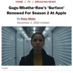 Gugu Mbatha-Raw Instagram – SO thrilled to be able to share that SURFACE is returning for Season 2 in London!! 🐳❤️🌊

Thank you for all your incredible support, it means so much!

“I am thrilled to continue this journey and dive deeper into the tension and mystery of Surface with with this brilliant team. I love playing Sophie and I can’t wait for fans and new audiences to join us as she enters the dangerous new world of her past in Season 2. As actor and executive producer, it’s incredibly meaningful to be bringing this story home to London.” 

🥂

#surface London, United Kingdom