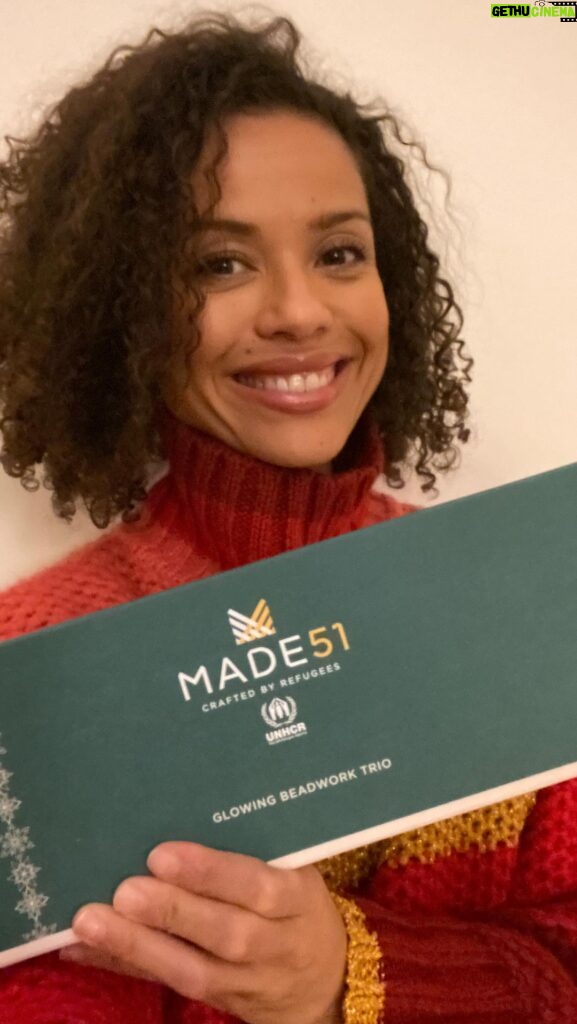 Gugu Mbatha-Raw Instagram - Support @refugees this holiday season with a gift from @made51_unhcr 🎄☃✨ Beautiful tree decorations made by refugee artisans… Blossom of Hope created by women in South Sudan, Star of Unity by South Sudanese refugees living in Egypt and Dainty Tapestry by refugees in Kenya. Visit shop.made51.org For these and many other jewellery, accessories and handmade gifts for your home. I’ve seen first hand what a sense of healing and community can be found in making things together. MADE51 brings refugee craftsmanship to the world helping build sustainable livelihoods and celebrating heritage and culture. Check out @made51_unhcr for gift ideas that allow refugees to earn an income and re-establish their independence. ❤