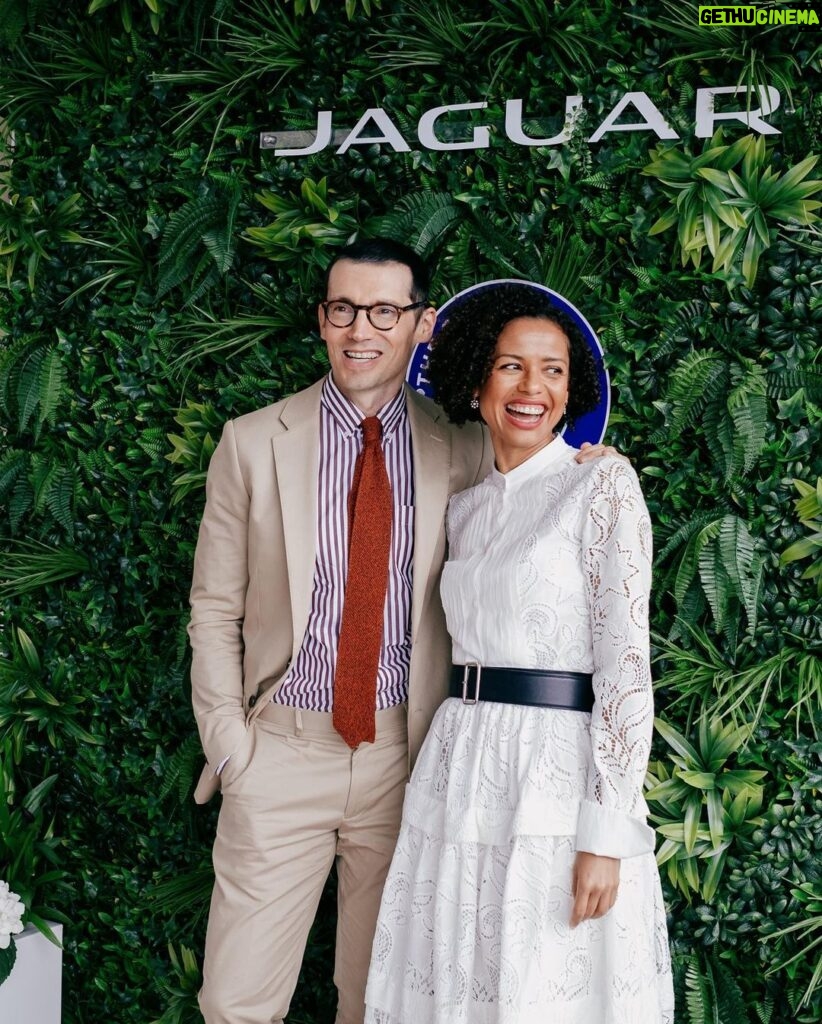 Gugu Mbatha-Raw Instagram - What a Wimbledon! 🎾 Thank you @bazaaruk and @jaguar for a wonderful day of tennis with friends! A joyful treat to remember ❤ Special thanks @erdem for the Centre Court-worthy frock! 🎾 Wimbledon Tennis Championship