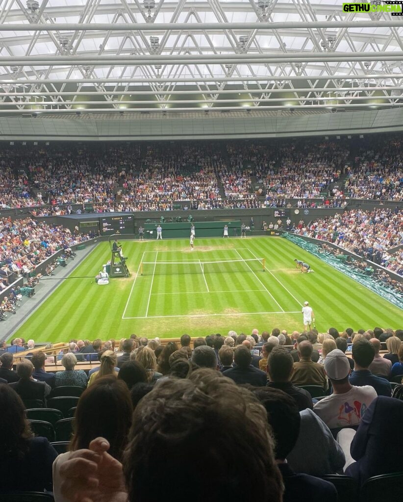 Gugu Mbatha-Raw Instagram - What a Wimbledon! 🎾 Thank you @bazaaruk and @jaguar for a wonderful day of tennis with friends! A joyful treat to remember ❤ Special thanks @erdem for the Centre Court-worthy frock! 🎾 Wimbledon Tennis Championship