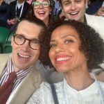 Gugu Mbatha-Raw Instagram - What a Wimbledon! 🎾 Thank you @bazaaruk and @jaguar for a wonderful day of tennis with friends! A joyful treat to remember ❤️ Special thanks @erdem for the Centre Court-worthy frock! 🎾 Wimbledon Tennis Championship