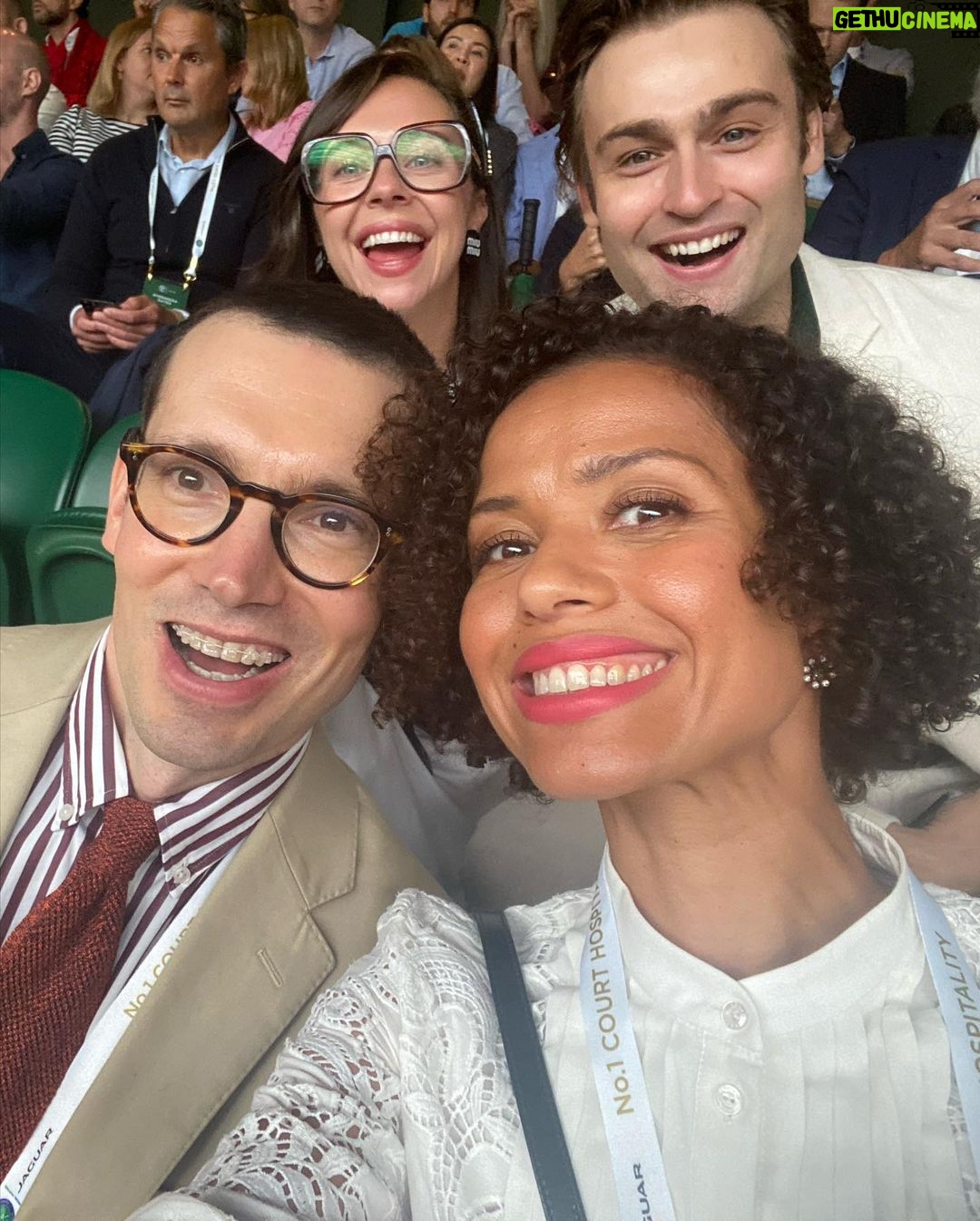 Gugu Mbatha-Raw Instagram - What a Wimbledon! 🎾 Thank you @bazaaruk and @jaguar for a wonderful day of tennis with friends! A joyful treat to remember ❤️ Special thanks @erdem for the Centre Court-worthy frock! 🎾 Wimbledon Tennis Championship