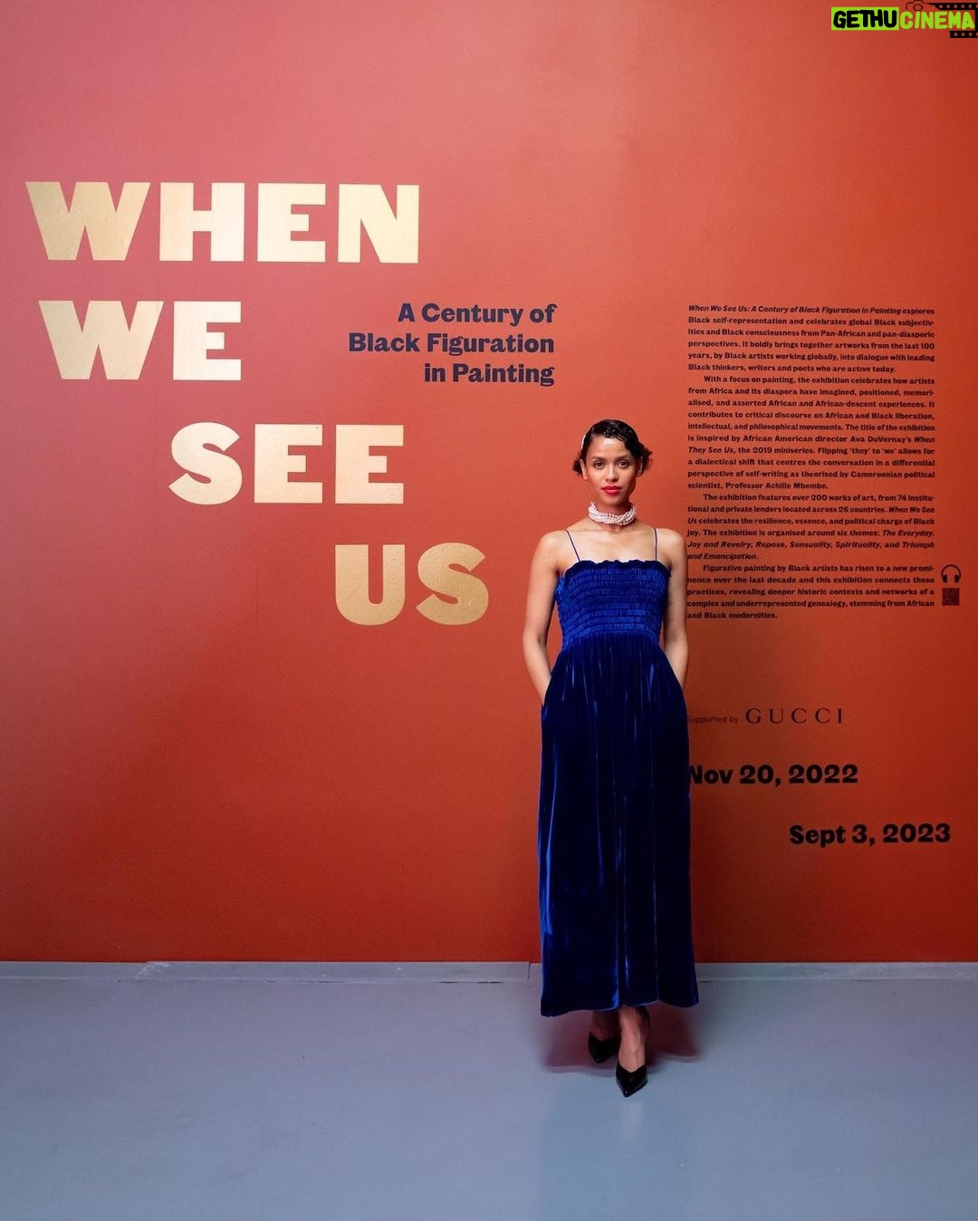 Gugu Mbatha-Raw Instagram - Reflecting on the soul filling adventure with @gucci and @zeitzmocaa Museum of Contemporary African art in beautiful Cape Town. ✨ See link in stories to read my full photo diary @britishvogue “It’s always special to visit South Africa because my Dad was born here and I have family in Johannesburg. My uncle passed in 2020, and like many I attended his funeral on Zoom. So it was a really emotional moment to visit his grave and connect with my cousins. Cape Town is a beautiful city, with a very complex history. The legacy of Apartheid is still very present in the landscape of the city. Nurturing art and culture is so important for healing these scars. I wanted to support Zeitz MOCAA as a space that can bring people together and especially the exhibition When We See Us, which celebrates the craft and legacy of painting by Black African artists.” It was really special to have a private view with the inspirational @madamekoyo the curator and director of the museum and so great to discover the work of Zandile Tshabalala, a female painter from Soweto. It has also been fascinating to see some early Kehinde Wiley paintings. (The exhibition includes a piece from 2001 (16 years before he was chosen by Barack Obama to paint his official portrait for the Smithsonian), that really charts the evolution of his style” We make art because life is not enough ❤️ #WhenWeSeeUs Cape Town, South Africa