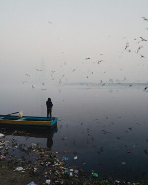 Guillaume St-Amand Instagram - The perfect sunrise spot if you stay at least one day in Delhi. Hundreds of Siberian Seagulls flying around over the small boats that you can rent for a few rupees.