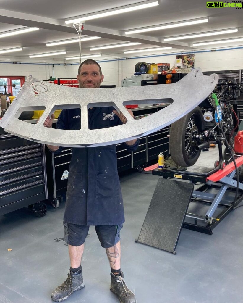 Guy Martin Instagram - Another trick bit of kit from @tornado_motorsport. We had a smaller version on the wall for a few months but you might as well go BIG or go home. Thanks Dave! #tornadomotorsport #lancaster #guygibson #guymartin #guymartinofficial