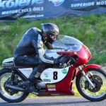 Guy Martin Instagram - Guy was looking forward to another run out on the BSA at Tandragee this weekend but couldn’t get the bits he needed in time to build it back up again after the Cookstown issue, so a quick call was made to Les and Denise Whiston at Trident MCS. “Any chance for a bike to ride this weekend?” Without hesitation they loaded their BSA Rocket 3, booked a ferry and headed to their first ever Irish Road Race with Guy. It was all looking good Friday night, Guy got some good laps in and ended up second on the grid for the following days race! Sadly the weather had other plans and the race meeting was abandoned. Hard decision for the club to make but the right one. Thanks to Les and Denise, Chris, Colin and Irene and of course Alan who has become a fundamental part of Guys team whilst racing in Ireland. #irishroadracing #realroadracing #guymartin #guymartinofficial #dainese #agv Photos taken from Irish Classic Motorcycle Association page #drummerthethird